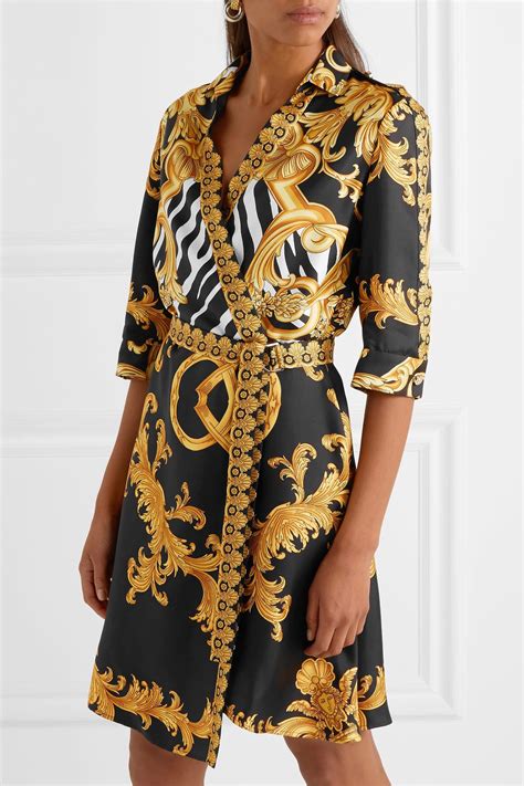 versace h&m buntes langärmliges kleid|versace clothing website.